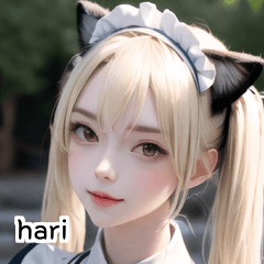 pretty blonde maid girl hari