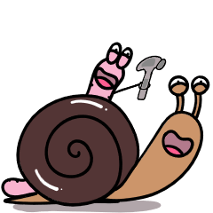 Snail with Worm