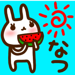 hot summer rabbit sticker