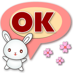 Mini White Rabbit-Speech balloon