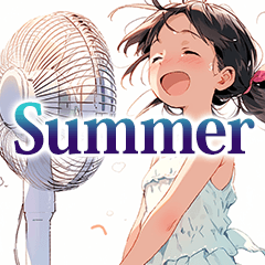 Summer Jpanese Girls Sticker