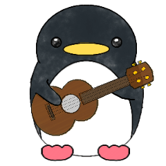 greeting ukulele penguin's