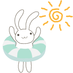 夏天　兔子的心情【動態貼圖】修改版