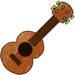 Usable ukulele Sticker