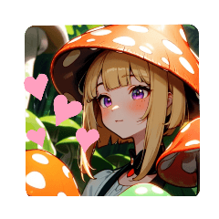AI- anime7 mushroom girls