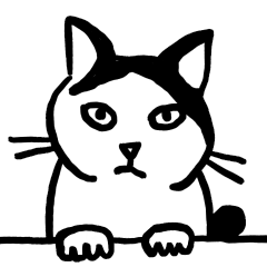 シンプルでモノトーンなキャッツ　文字無し