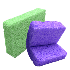 木漿海綿 (亮綠紫)