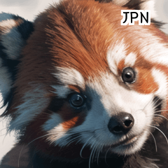 JPN cute baby red panda