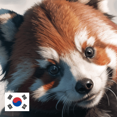 KR cute baby red panda