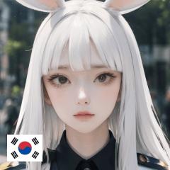 KR white police bunny girl