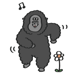 Gorilla Sticker with Gorilla