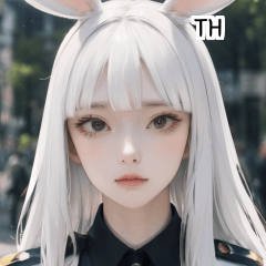 TH white police bunny girl