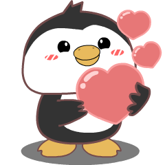 Cute Penguin : Pop-up stickers