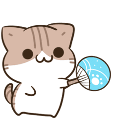 moving unmotivated calico cat Sticker16