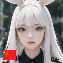 CN 흰색 경찰 토끼 소녀