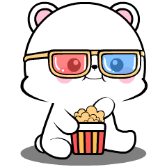 Lovely White Bear 4 : Pop-up stickers