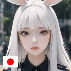JP white police bunny girl