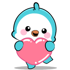 Penguin Blue 3 : Animated Stickers