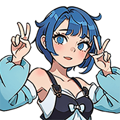 Blue-haired Aoi-Chan