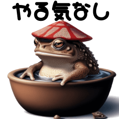 a human-like toad,relaxing,revision