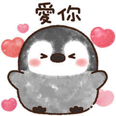 Pastel Penguin Pop-Up Flower Stickers