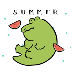 A funny crocodile Summer Sticker