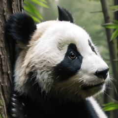 cute summer panda  A