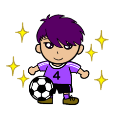 Soccer boy purple&4