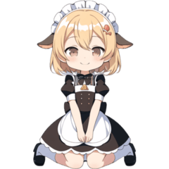 cute cow girl maid