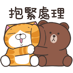 Lan Lan Cat × BROWN & FRIENDS Stickers