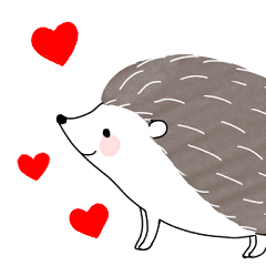 Pleasant hedgehog sticker