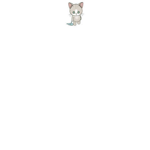 Kitten flying sticker 24