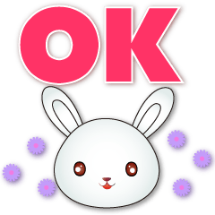 Practical Phrases-Cute White Rabbit