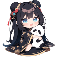 cute Hanfu panda girl