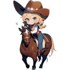 cute chibi cowgirl