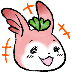 Kinako's rabbit characters Sticker