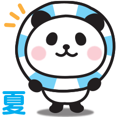 Panda's summer sticker that can be used