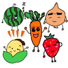 sticker of vegetables(summer ver.)