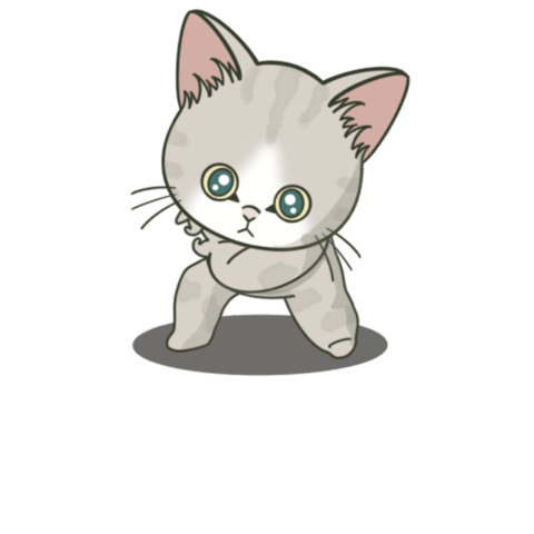 Kitten flying sticker 25
