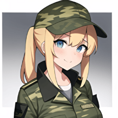 camouflage uniform girl