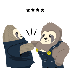 Sloth macho-kun 3 (Custom sticker)