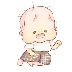 Fluffy Hair Baby Stamp