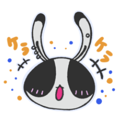 Roo sticker of panda rabbit