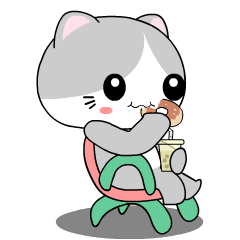 Grey Cat 5 : Animated Stickers