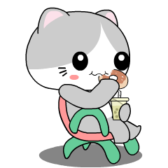 Grey Cat 5 : Animated Stickers