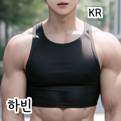 KR handsome muscular abs boy habin