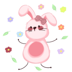 cute little pink bunny