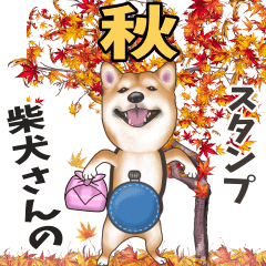 Shiba Inu's Autumn Sticker