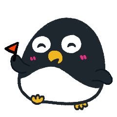 A cute navy blue penguin