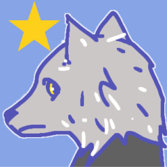 a wolf sticker